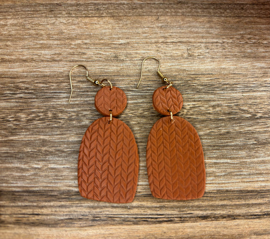 Pumpkin weave earrings